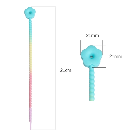 Attaches de Câbles en Silicone Floral Dégradé Accessoires de Bijoux DIY Organisateur de Câbles Réutilisable Fleur de Prunier