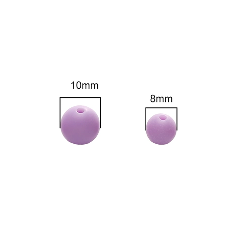 Mattierte Acryl Runde Perlen Für Die Schmuckherstellung DIY Armbänder Halsketten Matte Einfarbige Glatte Zubehör Perlen