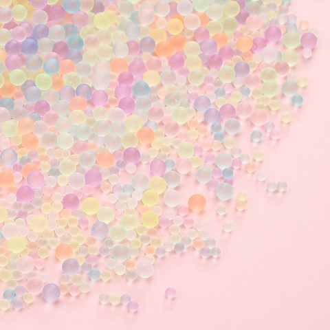 Frosted Multi Colored Glass Beads No Hole Round Macaron Tiny Spacer Beads For DIY Handicraft Jewelry Making Decoration
