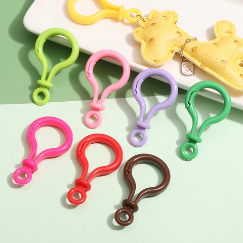 Ganci a Moschettone in Acrilico Multicolore a Forma di Lampadina Connettori per Gioielli Fai-da-te per Borse Chiavi Auto