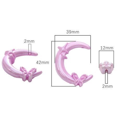 Set di Perline Fai da Te in Acrilico Perla Artificialceo Ciondoli a Forma di Luna Farfalla Stella Fiore per Catene del Telefono e Penne Accessori Gioielli