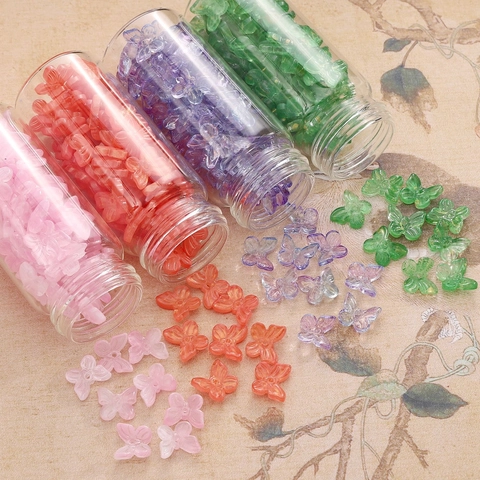 Perline di Vetro a Farfalla per Accessori per la Creazione di Gioielli Fai-da-te Collana Bracciale Fatto a Mano Stile Cinese