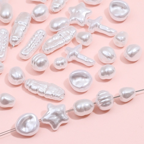 Künstliche Perles d'Imitation en ABS Irrégulières Mélangées Style Baroque pour la Fabrication de Bijoux DIY Boucles d'Oreilles Collier