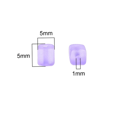 Mattierte Glaswürfelperlen Bunte Quadratische Zwischenperlen Für DIY Schmuckherstellung Armband Halskette Handgefertigtes Bastelzubehör