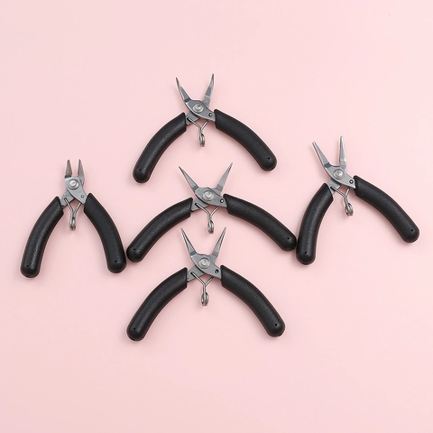 Stainless Steel Mini Jewelry Pliers Diagonal Round Needle Flat Bent Nose Pliers For DIY Handmade Jewelry Making Tools