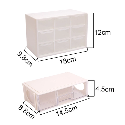 Acrylic Desktop Storage Box Drawer Type Transparent Plastic Organizer For Jewelry Stationery Bead Crafts Storage Case