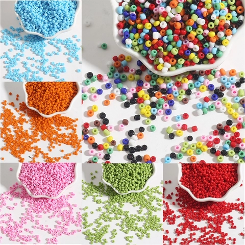 Glazen Kralen Effen Kleur DIY Sieraden Maken Accessoires Voor Oorbel Armband Ketting Ronde Kleine Tussenzetsels