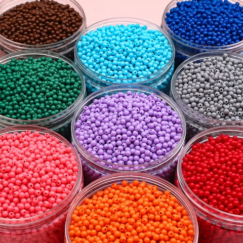 Acryl Effen Kleur Ronde Kralen Voor DIY Sieraden Maken Armband Ketting Losse Tussenkralen Knutselbenodigdheden Bulk Materialen