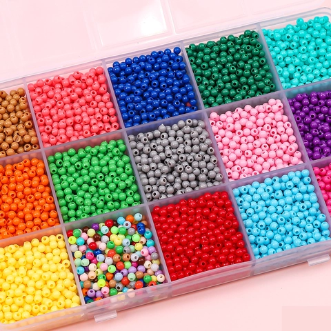Effen Acryl Ronde Kralen 3mm Snoepkleur Losse Kralen Voor DIY Handgemaakte Sieraden Maken Armbanden Kettingen Hobby Accessoires