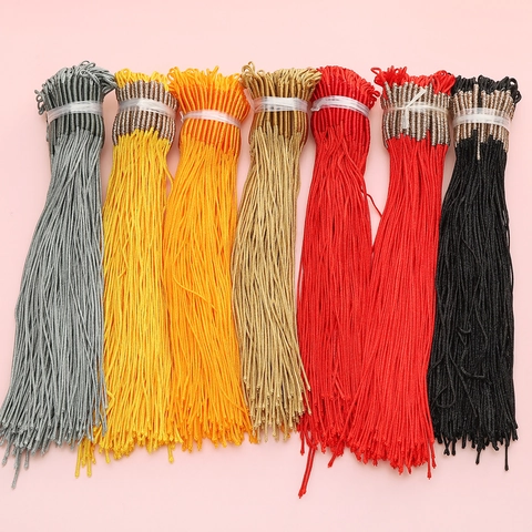 Handmade Braided Cord Loops With Gold Wire Wrapping For DIY Bracelet Necklace Making Jewelry Findings Craft Accessory Cord
