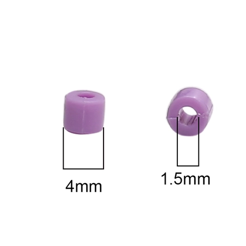 4mm Acryl Einfarbige Röhrenperlen Für DIY Schmuckherstellung Armband Telefonkette Handgefertigte Lose Zwischenperlen Schmuckzubehör
