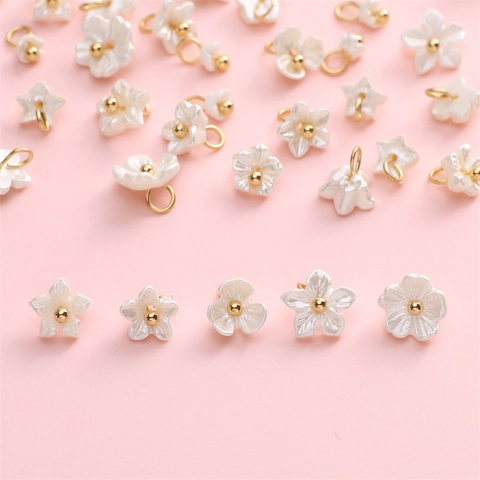 Pendentifs Mini Fleurs en Résine Bricolage Bracelet Boucles d'Oreilles Accessoires Bijoux Osmanthus Floral Charms Matériel Artisanal Pendentifs