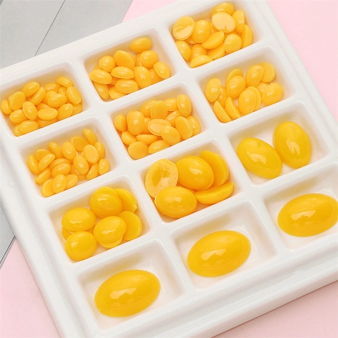 Acrylic Oval Flatback Doll Eyes Yellow Handmade Plush Toy Nose DIY Craft Material Multiple Sizes Decorative Accessories