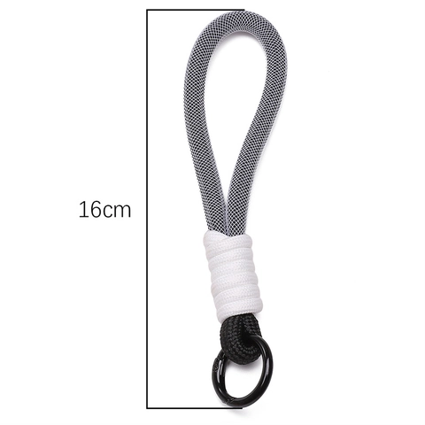 Handmade Woven Lanyard Keychain For Women Men Alloy Buckle Polyester Rope DIY Accessories Hanging Pendant Macaron Colors Keys Holder
