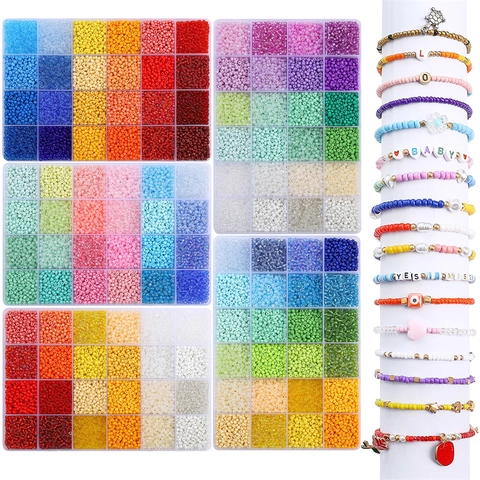 Handgemaakte Glazen Kralen Set Voor Sieraden Maken Multicolor Kleine Kralen Armband Ketting Accessoires Knutselmaterialen DIY Tool