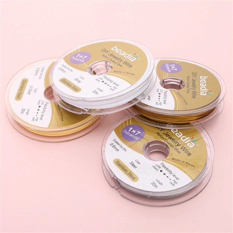 Nylon Coated Stainless Steel Jewelry Wire Professional Seven Strand Braided Flexible Craft Cord For DIY Jewelry Making