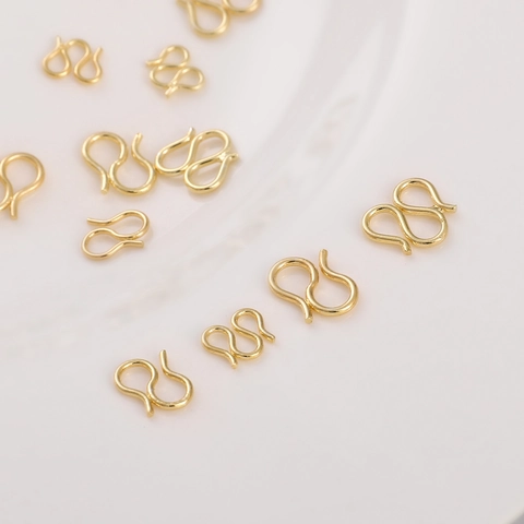 Gold Color Metal S W Shape Connecting Clasps DIY Jewelry Making Findings Bracelet Necklace End Hook Accessories