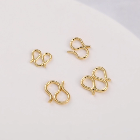 Gold Color Metal S W Shape Connecting Clasps DIY Jewelry Making Findings Bracelet Necklace End Hook Accessories