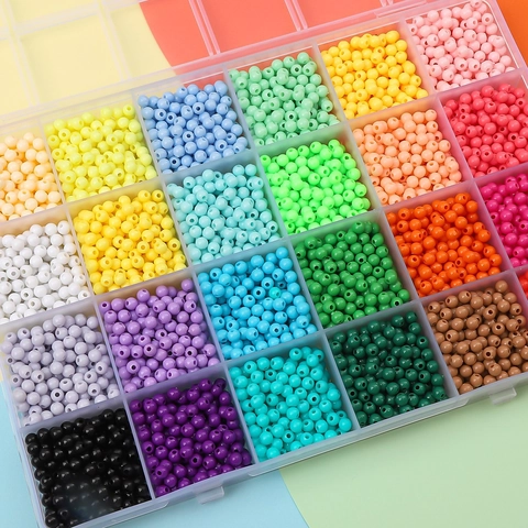 Kit Perles Acryliques Couleur Macaron Pour Fabrication Bijoux DIY Bracelet Boucle Oreille Matériel Artisanal Perles Décoratives