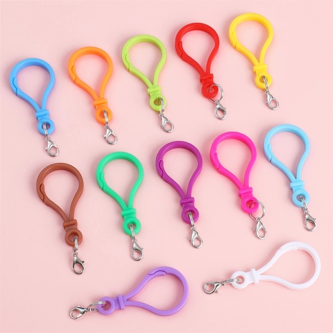 Crochet de Porte-clés en Forme d'Ampoule en Acrylique Fermoir Mousqueton Accessoire de Bijoux DIY Décoration de Sac à Main Fait Main