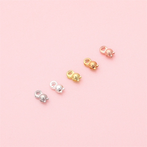 Copper 14K 18K Gold Plated Bead Tips Calottes End Clasp Connectors For DIY Necklace Bracelet Jewelry Making Findings