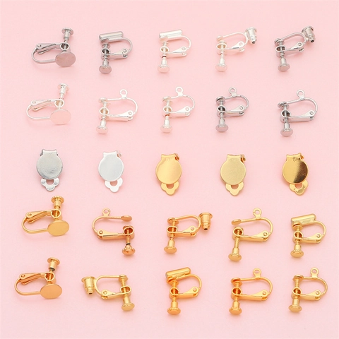 Alloy Electroplated Earring Converters Spiral Earring Clips For Non Pierced Ears Jewelry Making Findings DIY Earring Components
