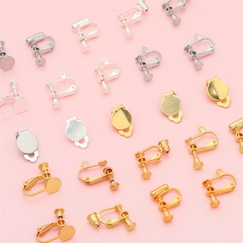 Alloy Electroplated Earring Converters Spiral Earring Clips For Non Pierced Ears Jewelry Making Findings DIY Earring Components