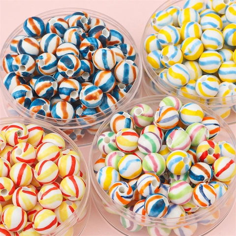 Vintage Graffiti Glazed Ceramic Beads Striped Large Hole Loose Beads For DIY Necklace Bracelet Jewelry Making Supplies