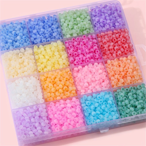 Frosted Round Glass Seed Beads For DIY Jewelry Making Elegant Cat Eye Effect Glass Spacer Beads For Bracelet Necklace