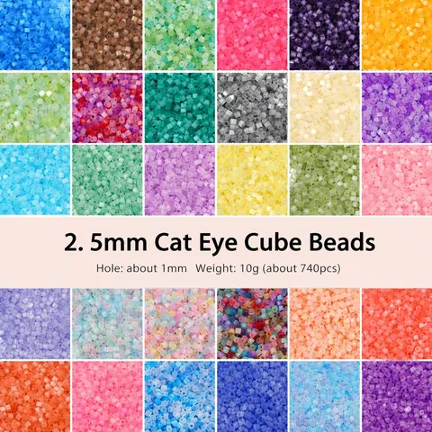 Handmade Glass Seed Beads Round Cat Eye Luster DIY Jewelry Making Loose Beads For Bracelet Necklace Craft Accessories