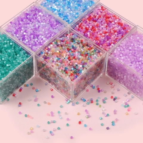 Glass Seed Beads Cat Eye Style Cylinder Spacer Beads For DIY Jewelry Making Bracelet Necklace Accessories Craft Supplies