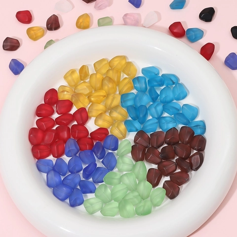 Irregular Faceted Frosted Glass Loose Beads For DIY Handmade Bracelet Necklace Jewelry Making Accessories Multi Colors