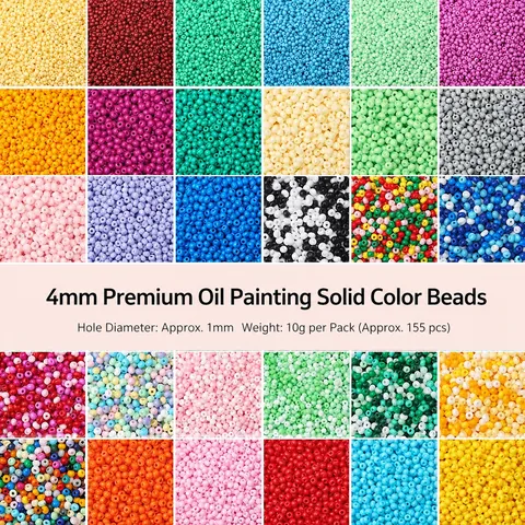 Gelakte Glazen Kralen Seed Beads Effen Kleur Ronde Spacer Kralen Voor DIY Sieraden Maken Armband Ketting Accessoires Hobbybenodigdheden
