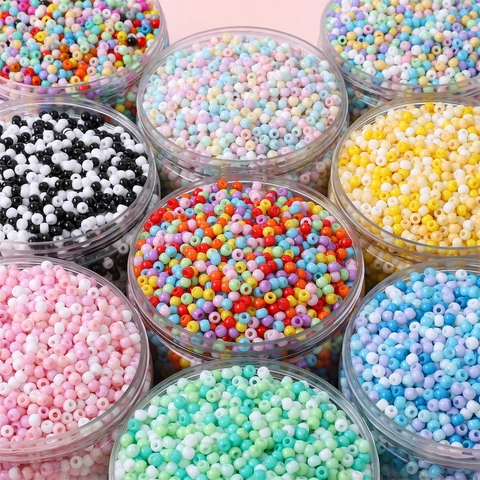 Gelakte Glazen Kralen Seed Beads Effen Kleur Ronde Spacer Kralen Voor DIY Sieraden Maken Armband Ketting Accessoires Hobbybenodigdheden