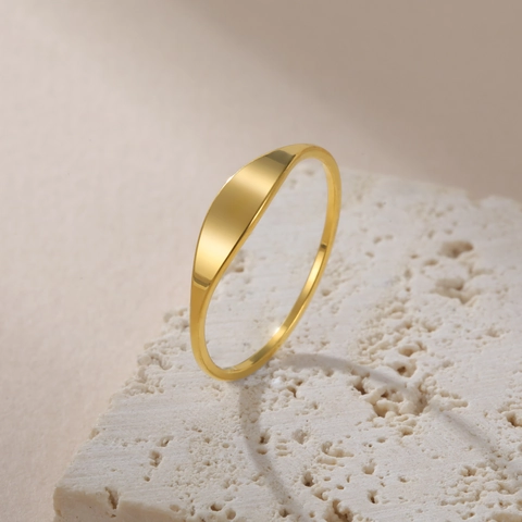 Minimalist Stainless Steel Plain Arched Ring For Women Men Fashion High Polished Jewelry Comfort Fit Band Ring Gift