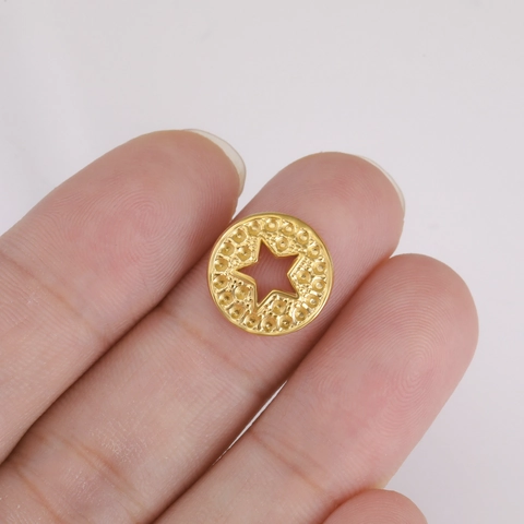 Ronde Holle Vijfpuntige Ster Roestvrij Stalen Hanger Voor DIY Sieraden Maken Accessoires Handgemaakte Knutsel Ketting Benodigdheden