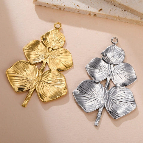 Edelstahl Blatt Anhänger Für Halskette Ohrring DIY Schmuckherstellung Texturierte Botanische Blatt Charms Mit Aufhängeschlaufe