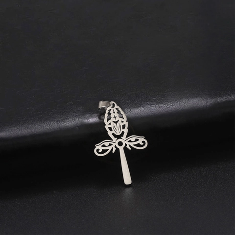 Vintage Stainless Steel Ankh Eye Of Horus Hollow Pendants 18K Gold Plated Egyptian Style DIY Jewelry Accessories For Necklace