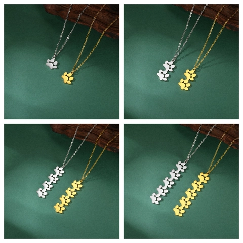 Collana con Ciondolo a Impronta di Zampa in Acciaio Inossidabile Gioielli Personalizzati con Ciondolo ad Artiglio di Animale Minimalista per Donna Uomo Unisex Regalo