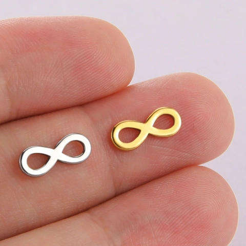 Minimalist Stainless Steel Infinity Pendant Necklace DIY Jewelry Accessory Gold Silver Plated Infinity Symbol Pendant