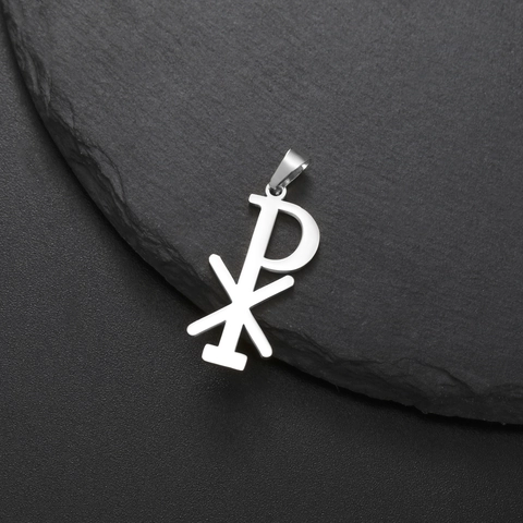 Chi Rho Anhänger Aus Edelstahl Christliches Religiöses Christusmonogramm Charms Für DIY Halskette Ohrring Schmuckherstellung Zubehör