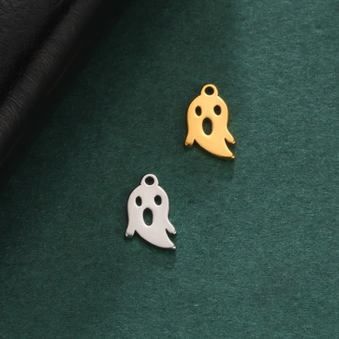 Stainless Steel Minimalist DIY Jewelry Pendants Electroplated Gold Silver Ghost Triangle Star Honeycomb Geometric Charms