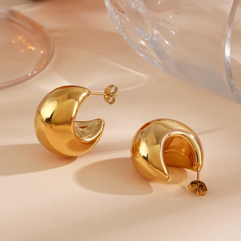Edelstahl Kugel Perle Creolen Verstellbar Offener Ring Schmuckset Für Damen Westliche Mode Hip Hop Schmuck
