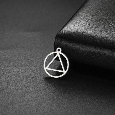 18K Vergoldet Edelstahl Geometrische Runde Kreis Dreieck Anhänger DIY Schmuckherstellung Zubehör Material Minimalistische Metall Charms