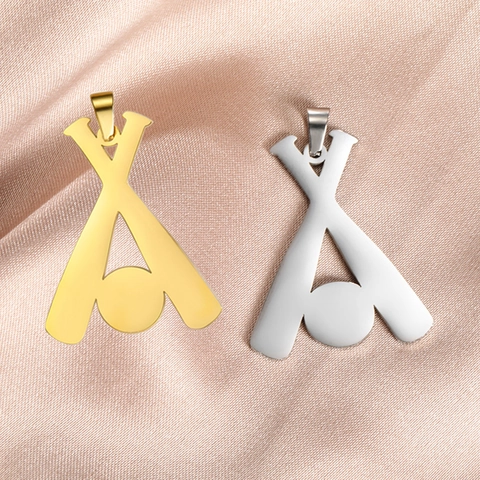 Stainless Steel Baseball Bat And Ball Pendant For DIY Jewelry Making Sporty Sport Theme Gold Silver Metal Pendant For Necklace Earring