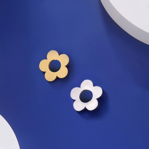 Ciondoli a Forma di Fiore a Cinque Petali in Acciaio Inossidabile per Creazione di Gioielli Fai-da-te Collana Bracciale Parti in Metallo