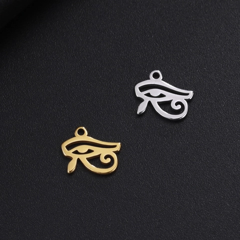 Vintage Stainless Steel Eye Of Horus Pendant Only Without Chain Gold Silver Mystical Egyptian Symbol DIY Jewelry Accessory