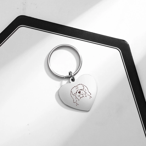 Stainless Steel Heart Shape Blank Pendant Engravable Pet ID Tag Smooth DIY Jewelry Mirror Polished Metal Charm Accessories