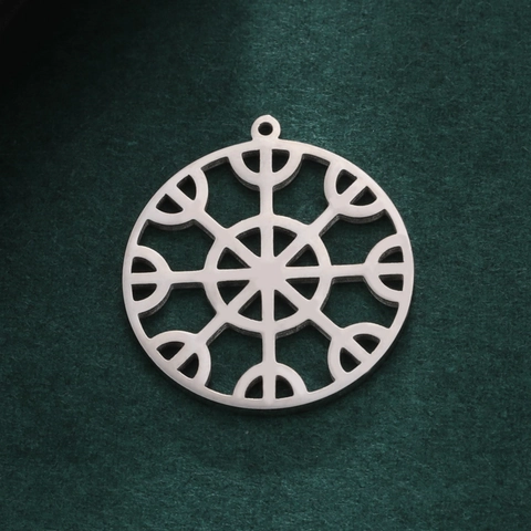 Stainless Steel Hollow Snowflake Nordic Rune Pendant For Necklace Bracelet Keychain Jewelry Making Accessory Vintage Style