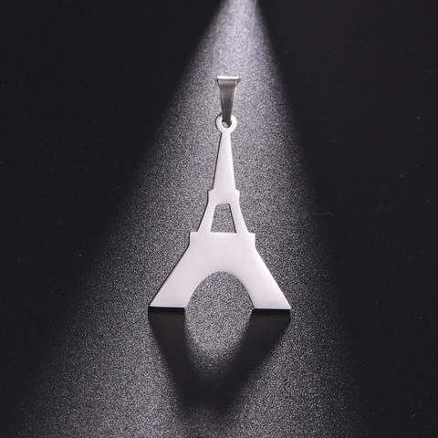 Ciondolo Torre Eiffel in Acciaio Inossidabile per Fai da Te Collana Orecchini Portachiavi Accessori Lucidato Metallo